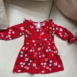 Worn once! 12 month Carters red dress